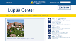 Desktop Screenshot of hopkinslupus.org